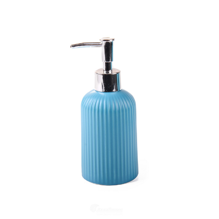 картинка Дозатор для мыла Плиссе синий матовый CE1610LA-LD / керамика от магазина АСЯ