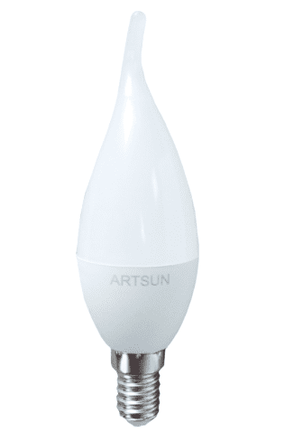 картинка Лампа светодиодная ARTSUN LED BXS35 8W E14 4000K свеча на ветру от магазина АСЯ