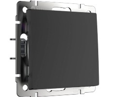 картинка Выключатель Werkel  одноклавишный перекрестный черный матовый WL08-SW-1G-C от магазина АСЯ