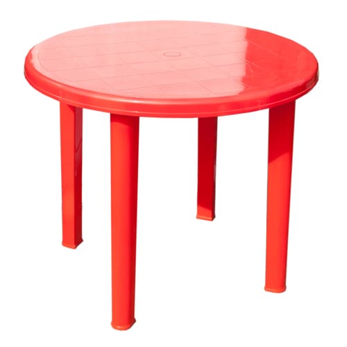 картинка Стол круглый красный 900 мм пластиковый от магазина АСЯ