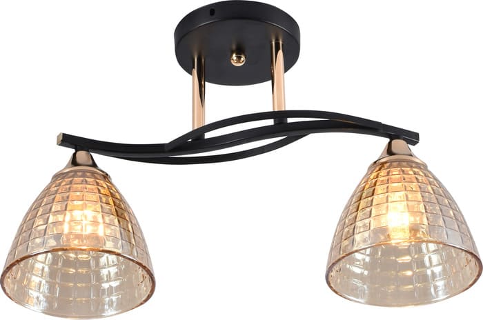 картинка Светильник AU11005/2  BK+FGD, черный+французское золото, Е27 2х60W от магазина АСЯ