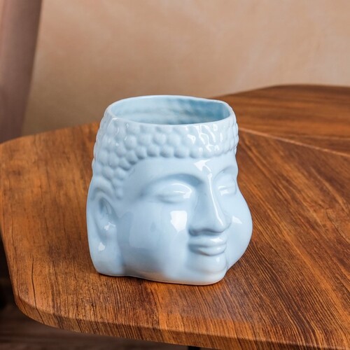 картинка Кашпо "Будда" голубое керамика 1.3 л, 5146857 от магазина АСЯ