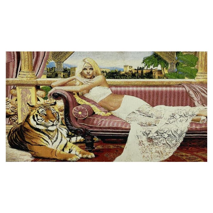 картинка Гобелен "Леди и тигр" 80х40 от магазина АСЯ