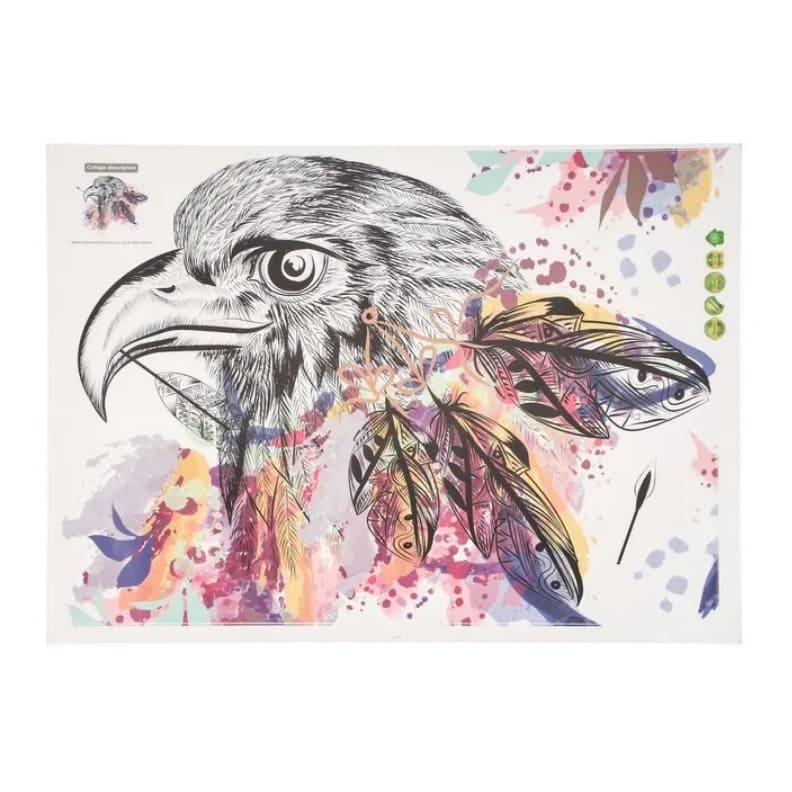картинка Наклейка интерьерная "Орёл с перьями" 50х70 см, пластик, 4342232 от магазина АСЯ
