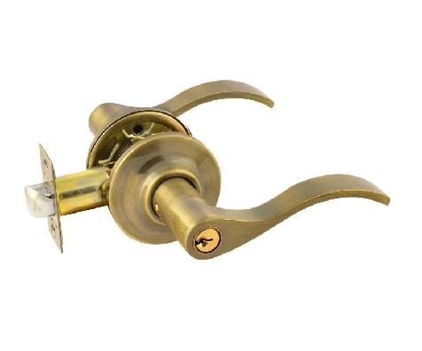 картинка Ручка защелка Нора-М НН-01 с ключом и фиксатором, старая бронза (комплект - 2шт) от магазина АСЯ