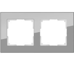 картинка Рамка Werkel на 2 поста серый стекло WL01-Frame-02 от магазина АСЯ