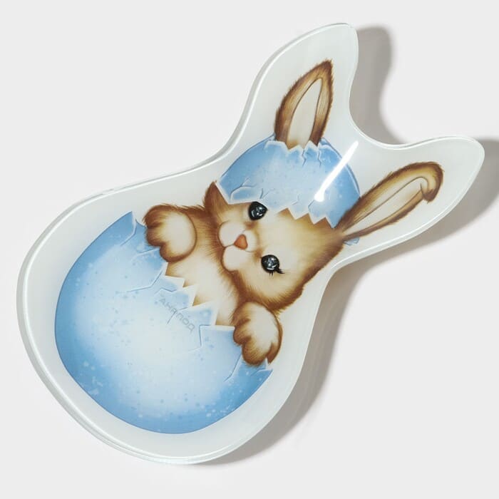 картинка Блюдо сервировочное «Пасхальный кролик», 21×13,5×1,8 см, 7258266/7 от магазина АСЯ