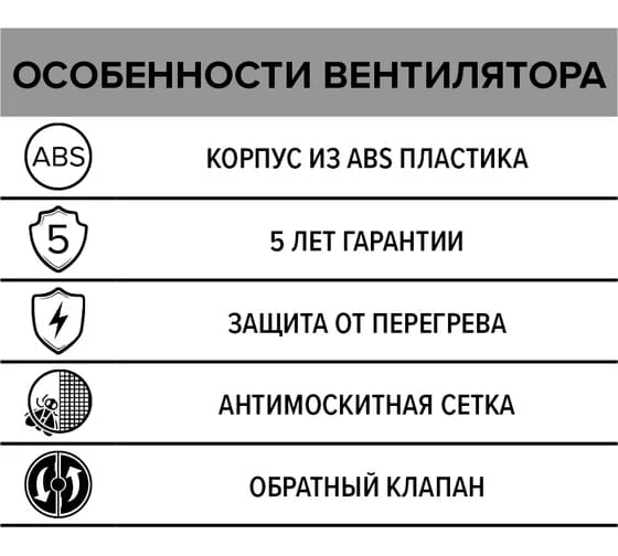 картинка Осевой вентилятор ERA E 125 S С антимоскитная сетка от магазина АСЯ