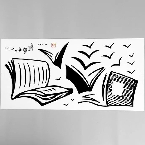картинка Наклейка интерьерная "Летящие книги" 30х60 см 7599384 от магазина АСЯ