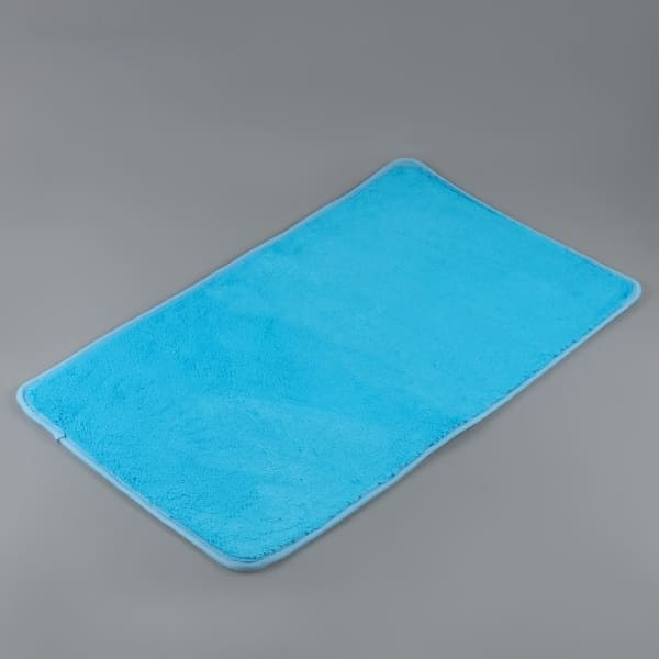 картинка Набор ковриков 2 шт, для ванной и туалета  40×50, 50×80 см Доляна «Пушистик»,  цвет голубой от магазина АСЯ