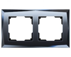 картинка Рамка Werkel на 2 поста черный, стекло WL08-Frame-02 от магазина АСЯ