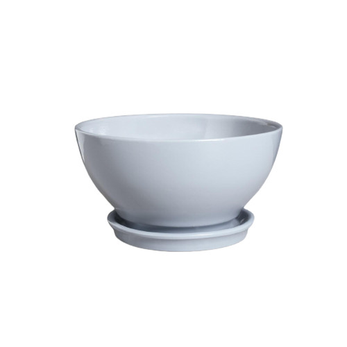 картинка Горшок для цветов 1л "Фиалка" серый глянец керамика, 5515496 от магазина АСЯ