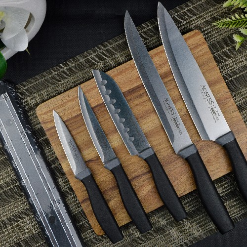 картинка Набор ножей 6 предметов с магнитным держателем AGNESS 911-043 от магазина АСЯ