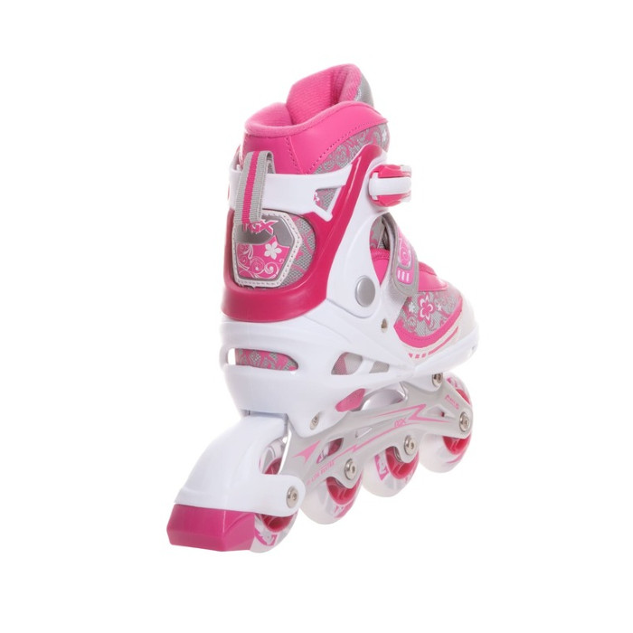 картинка Коньки роликовые раздвижные GLOSS Pink р-р 30-33, розовый от магазина АСЯ