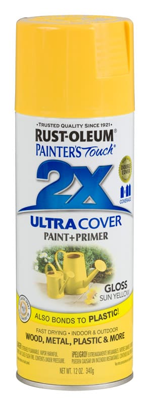 картинка Краска Painter’s Touch Ultra Cover 2X универсальная глянцевая, желтый солнечный, 340 гр от магазина АСЯ