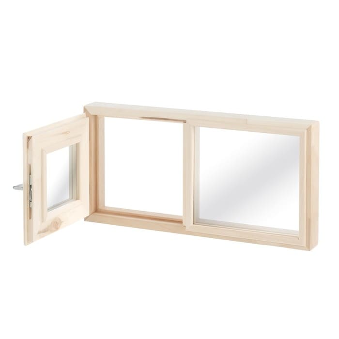 картинка Окно, 30×60см, двойное стекло, двустворчатое ЛИПА от магазина АСЯ