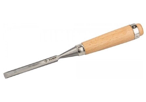 картинка Стамеска-долото с деревянной ручкой, хромованадиевая, 12мм Зубр ЭКСПЕРТ 18096-12 от магазина АСЯ