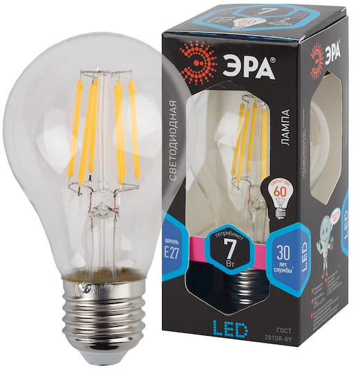 картинка Лампа светодиодная ЭРА F-LED A60-7W-840-E27 от магазина АСЯ
