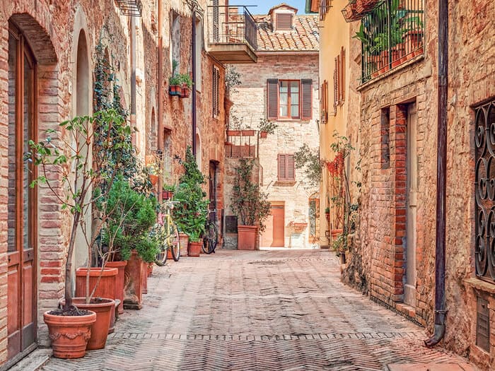 картинка Фотообои Flizelini "Улочка в Тоскане" на флизелиновой основе, 270х270см, 1038-3F от магазина АСЯ