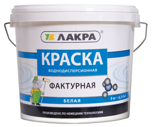 картинка Краска Лакра фактурная белая 9кг от магазина АСЯ