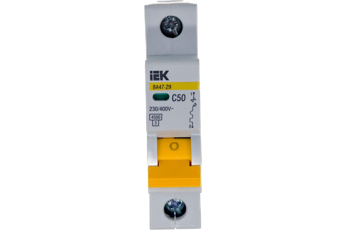 картинка Автоматический выключатель IEK ВА47-29 1ф 50А характеристика С, 4.5кА от магазина АСЯ