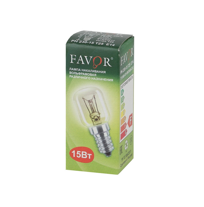 картинка Лампа накаливания Favor РН 230-15 Т25 Е14 для холодильника от магазина АСЯ
