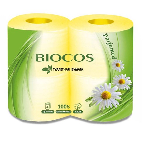 картинка Туалетная бумага BioCos, 2 слоя, 4 рулона в ассортименте от магазина АСЯ