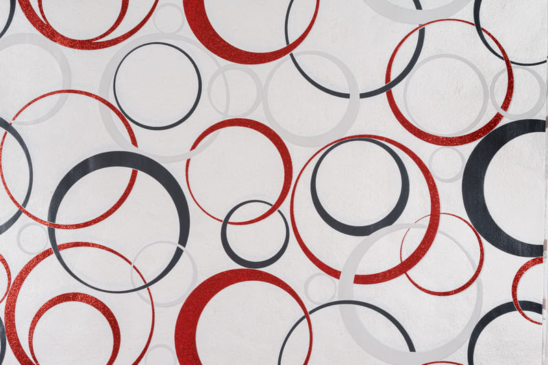 картинка Обои 20146-02 Кольца 1,06х10 м красный, виниловые на флизелиновой основе от магазина АСЯ