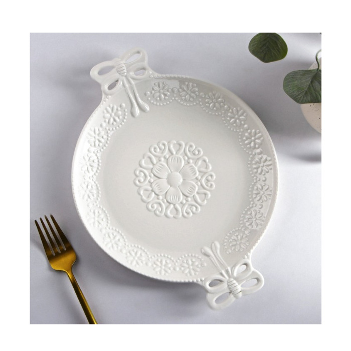 картинка Блюдо керамическое «Сьюзен», 28×21,5 см, цвет белый, 7610842 от магазина АСЯ