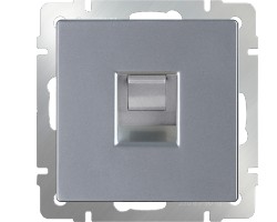 картинка Розетка Werkel Ethernet серебряный  WL06-RJ-45, W1181006 от магазина АСЯ