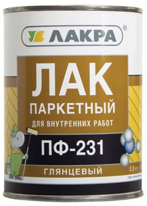 картинка Лак паркетный Лакра ПФ-231 алкидный 2,4 кг глянцевый от магазина АСЯ