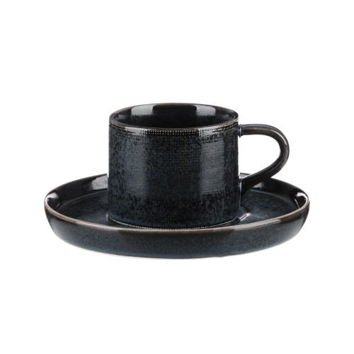 картинка Чайная пара "Блэк Джинс" чашка 220 мл, блюдце 16 см, керамика 824-479 от магазина АСЯ