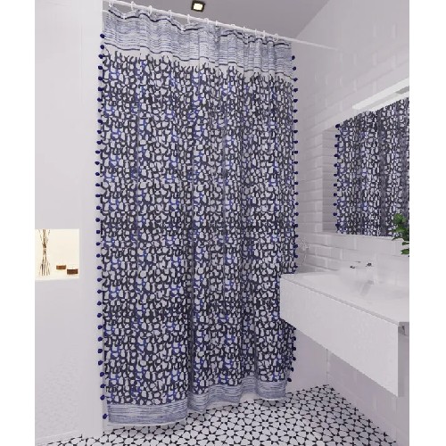 картинка Штора для ванной комнаты с тесьмой N-38 Чейн 180х180см Аквалиния от магазина АСЯ