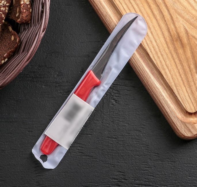 картинка Нож для чистки овощей «Эконом», лезвие 7,3 см, цвет МИКС, 4294093 от магазина АСЯ