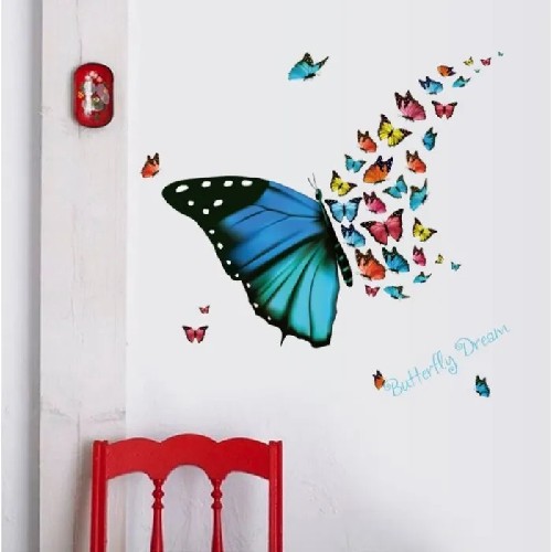 картинка Наклейка интерьерная "Полёт бабочек" 30х60 см 4335223 от магазина АСЯ