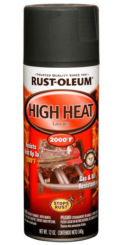 картинка Краска спрей High Heat Spray термостойкая до 1093°С, черная матовая, 340 гр от магазина АСЯ