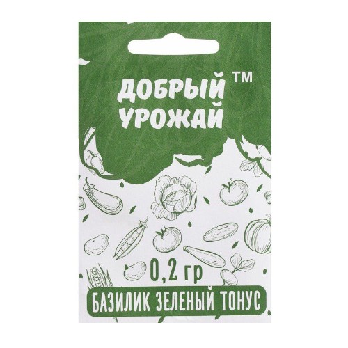 картинка Базилик "Тонус", зеленый, 0,2 г Добрый Урожай от магазина АСЯ
