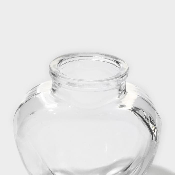 картинка Банка стеклянная для сыпучих продуктов с пробковой крышкой «Парфе. Сердце», 150 мл, 8×4×9,5 см, 7859757 от магазина АСЯ