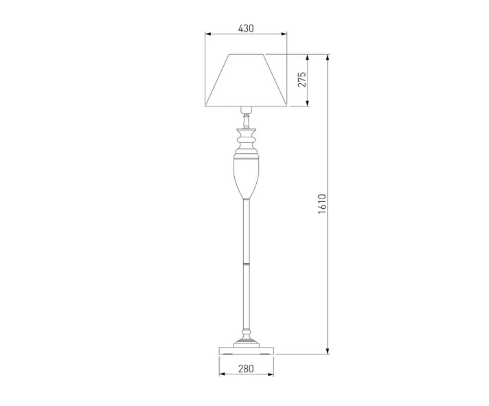 картинка Напольный светильник EUROSVET 009/1T RDM (янтарь), E27, 60 Вт от магазина АСЯ