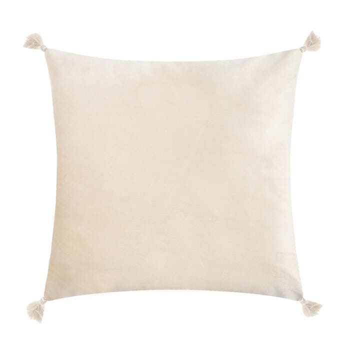 картинка Чехол на подушку с кисточками Этель цвет молочный, 45х45 см, 100% п/э, велюр от магазина АСЯ
