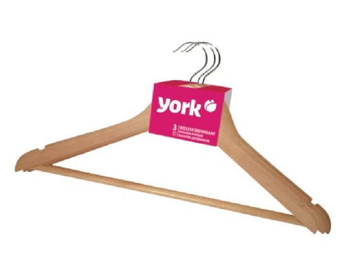 картинка Вешалка деревянная для одежды YORK 3шт. от магазина АСЯ