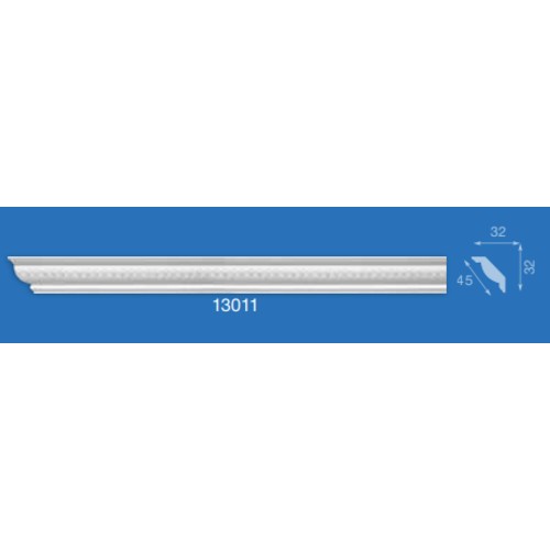 картинка Плинтус потолочный 13011 1,3м (32х32) мм инжекционный от магазина АСЯ