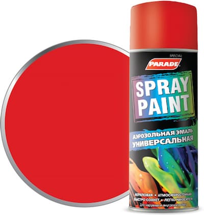 картинка Эмаль PARADE Spray Paint, транспортный красный, 520 мл от магазина АСЯ