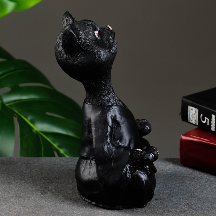 картинка Фигура "Кошка йог" черная, 11х23х6см, 7815818 от магазина АСЯ