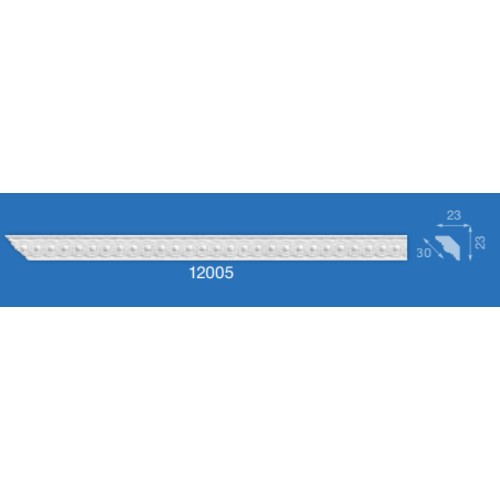 картинка Плинтус потолочный 12005 1,3м (23х23) мм инжекционный от магазина АСЯ