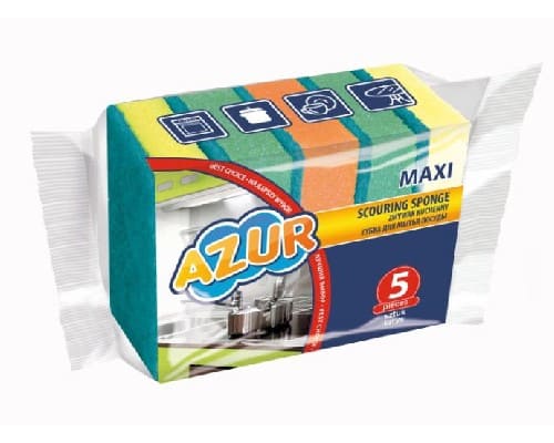 картинка Губка для мытья посуды "Азур", 5 штук York, от магазина АСЯ