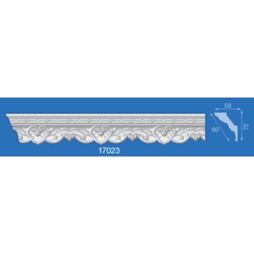 картинка Плинтус потолочный 17023 1,3м (58х72) мм инжекционный от магазина АСЯ
