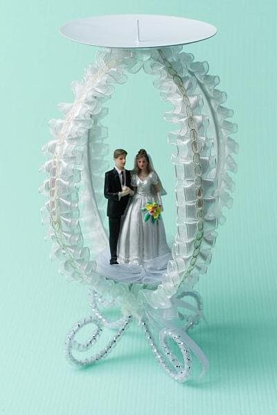 картинка Подсвечник жених и невеста белый (арт. PW570C4AW3AB4) от магазина АСЯ