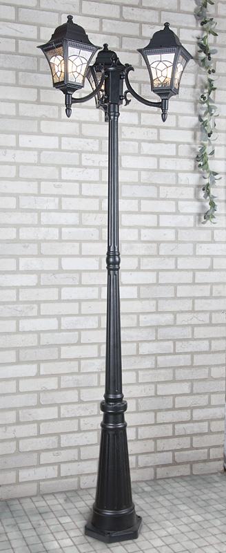 картинка Светильник уличный трехрожковый на столбе Altair F/3 черный от магазина АСЯ