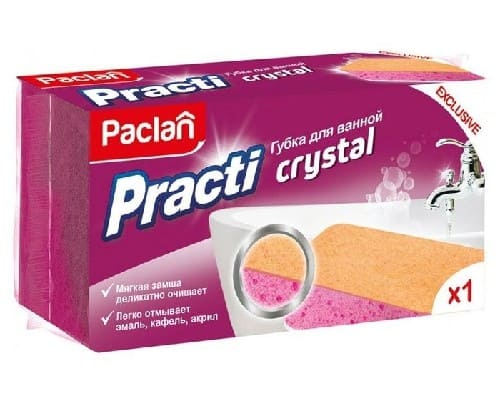 картинка Губка для ванной Paclan Practi Crystal 1 шт от магазина АСЯ